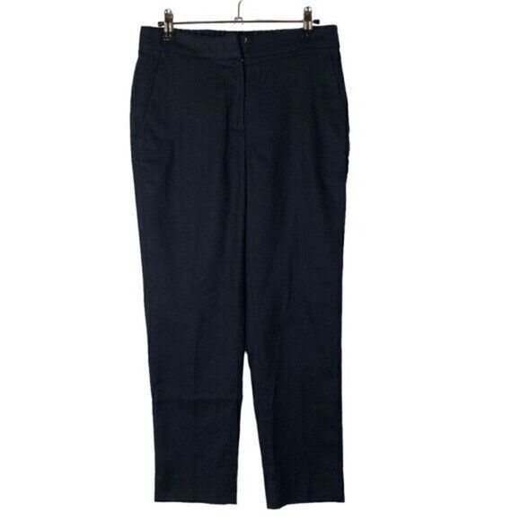 J. Crew Easy Pant Stretch Linen Navy Blue Pants 2 - Picture 2 of 4